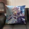 Albedo Cute Genshin Impact Cushion Cover Natural Linen Organic Fabric DoubleSided Printing Sofa Home Decor Gift Pillow Case