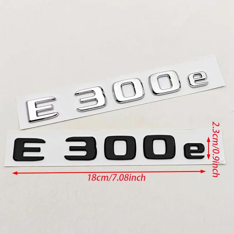 New 3D ABS Chrome Black Car Styling Logo E300e E300de Badge Rear Trunk Emblem Sticker Decals For Mercedes Benz E300e E300de W214