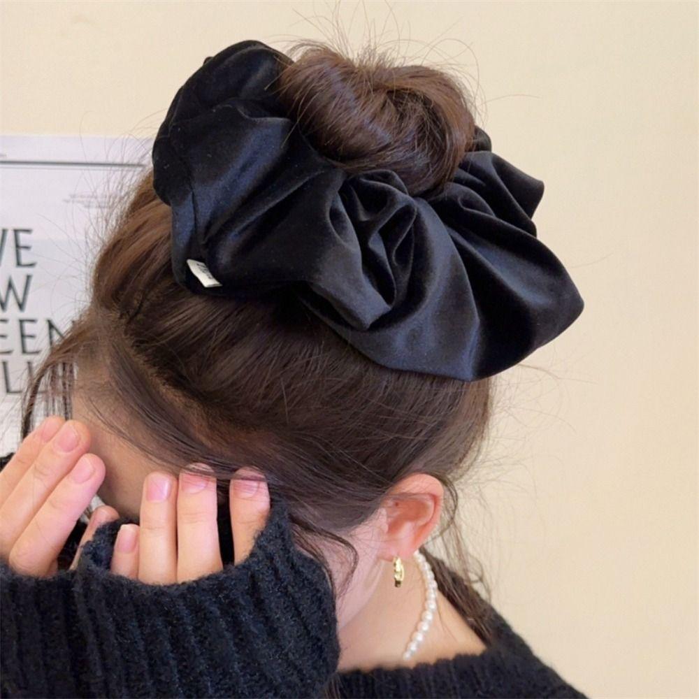 Solid Color Headwear Vintage Velvet Ponytail Holder Cute Rubber Hair Rope  Women Girl