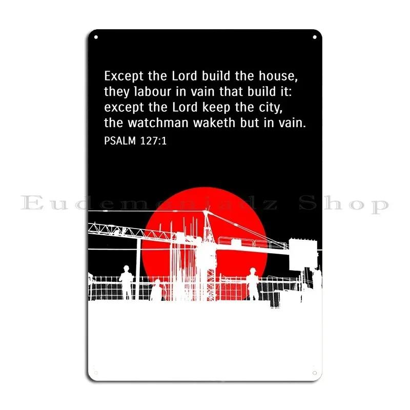 Psalm Metal Sign Pub Mural Wall Decor Wall Mural Personalized Wall Cave Tin Sign Poster 20x30cm(7.8x11.8inch)