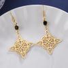 Double Layer Hollow Celtic Triangle Knot Pendant Earrings Jewelry Set