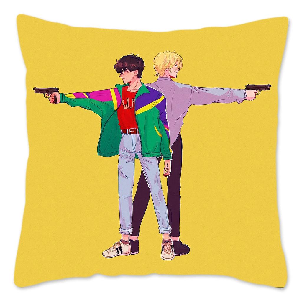 BANANA FISH Anime Cushion Cover for Sofa Throw Pillow Cover Home Decoration Polyester Pillow Case Japan Manga Housse De Coussin