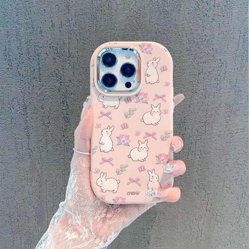 Butterfly Rabbit Is Suitable for The Apple 16pro Phone Case. The Creative 15promax Is Cute 13/12 and Shockproof 12