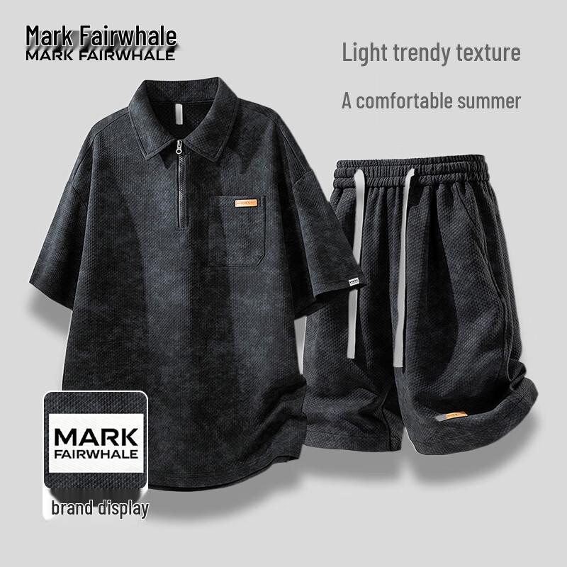 MARK FAIRWHALE Men s Waffle Ice Silk Sports Set 3XL