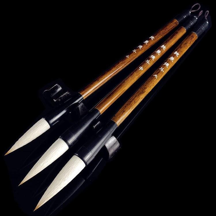 Chenlong Wolf Hair Calligraphy Brush Set: Ti Dou Large to Small, Kai Dou for Couplet, Large Characters, Regular Script, Clerical Script.
