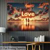 2D Love Sunset Couple Backdrop Romantic Photography Background