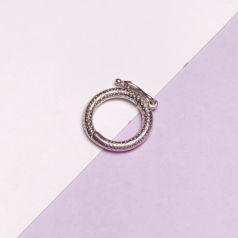 

Hand String Clip Easiest for Match Open Buckle Pendant Buckle DIY Accessories Sterling Silver Plating 18K Bracelet Necklace Buckle Double Open Buckle White Gold