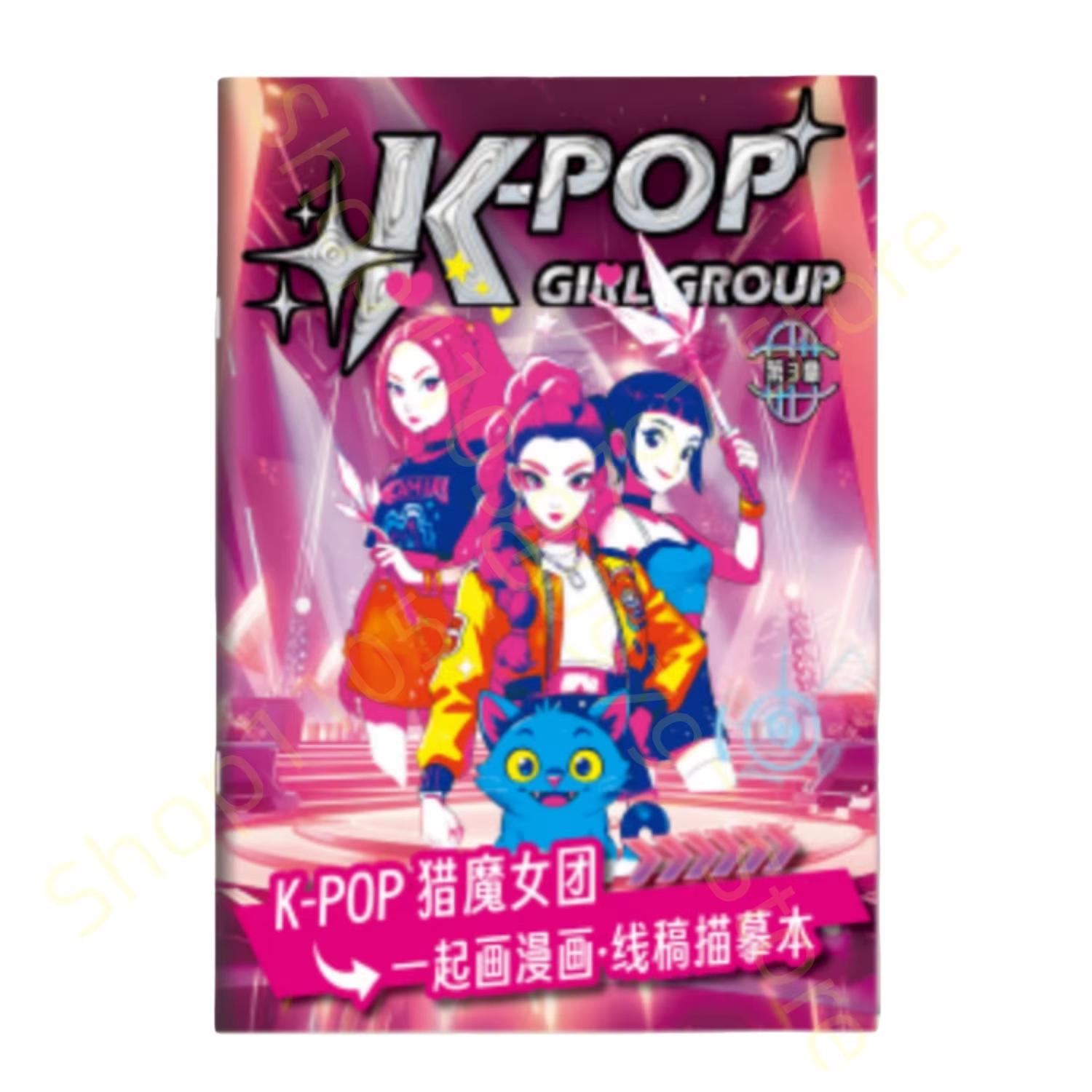 

2026 NEW Hot Anime Kpop Coloring Book Anime Rumi Mira Zoey Cute Line Drawing Tracing Sketch Copy Book Kids Drawing Gifts In stock