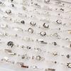 10Pcs Artistic vintage ring - Girls' index finger ring, alloy ring for party accessories