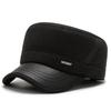 Autumn and winter middle-aged hat men's dad flat top warm ear protection hat thickened sports and leisure cap