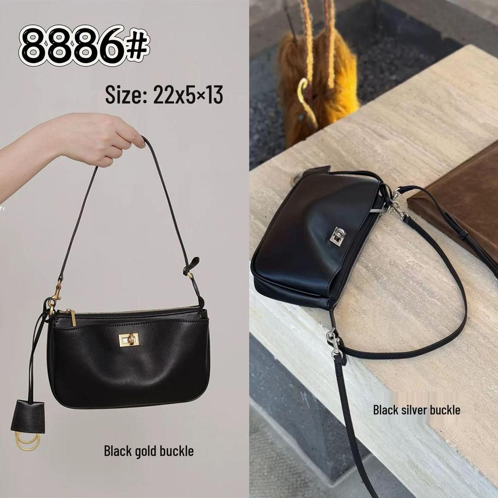 Bolsa Hobo Transversal Feminina de Couro Genuíno 2025 de Alto Nível com Fecho