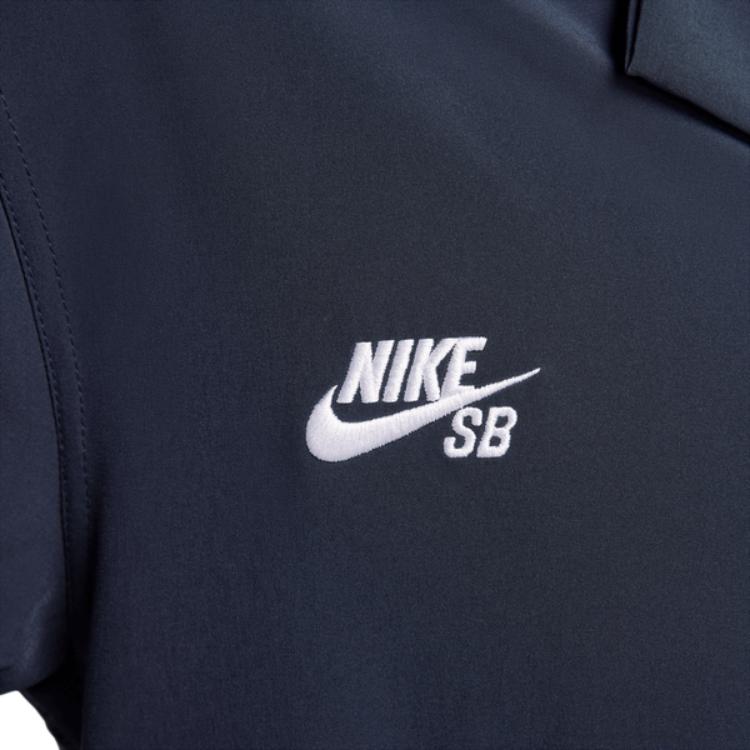 Nike SB Team USA Chemise de bowling à manches courtes boutonnée Obsidian/Blanc Unisexes Hauts Bleu FZ4054-451