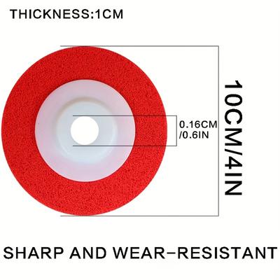 100mm Nylon Fiber Polishing Wheel Non Woven Abrasive Disc 4'' Grinding Polishing Wheel for Metals Ceramics Marble Wood Crafts