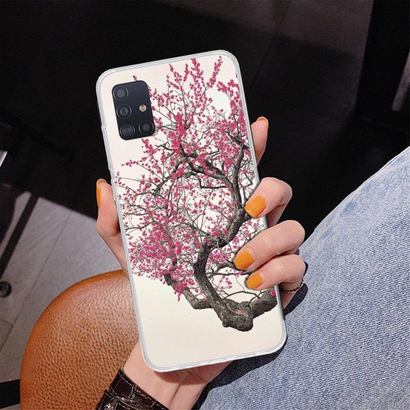 Cherry Blossom Tree Phone Case For Samsung Galaxy A52 A32 A22 A12 A51 A31 A50S A30S A20S A10S Note 20 Ultra 10 Plus S10 A72 A71
