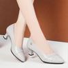 Vendita Calda Scarpe da Donna Scarpe da Donna Moda Décolleté Tinta Unita Primavera Estate Bocca Bassa Fibbia Punta Rotonda Tacco Scarpe da Donna