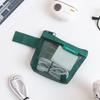 Large Capacity Mesh Zipper Bag for Coins, Keys, Cables, Earphones, and Phone Accessories