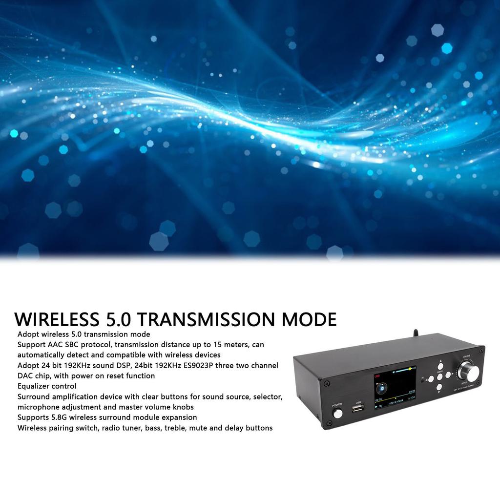 HiFi 5.1CH Sound System Metal 100‑240V Optical 5.1 Surround Sound Decoder 192Khz 32Bit for PC for Home Theater for Set Top Box