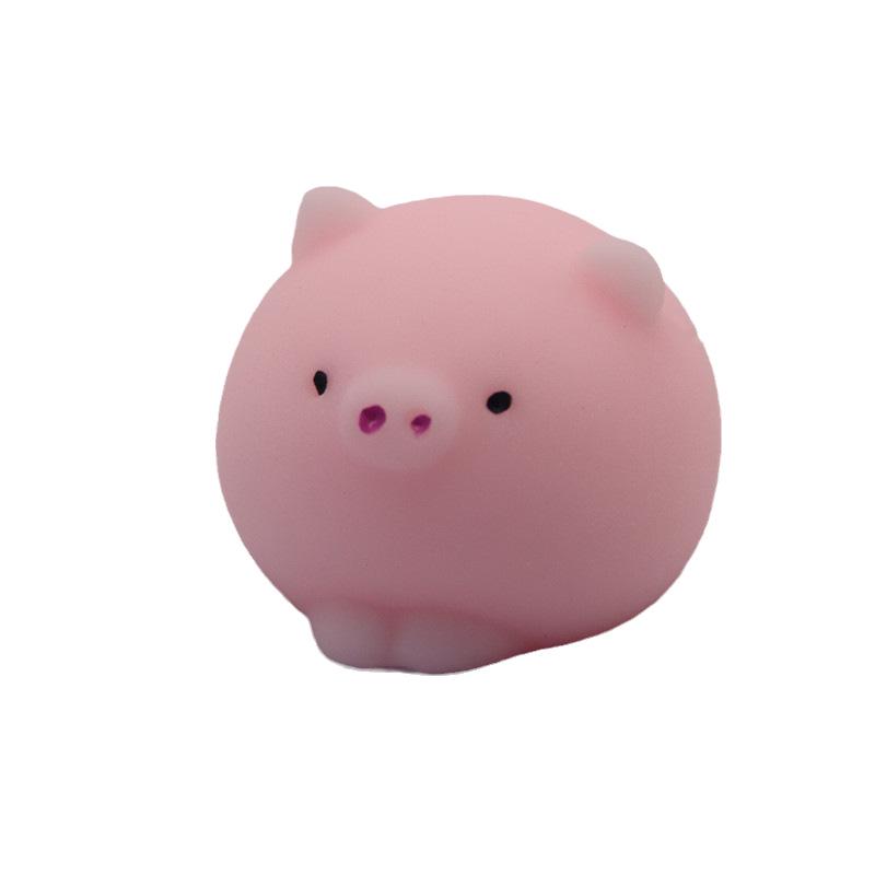Japan Moe Small Animal Squeeze Toy: Soft Rubber Dumpling Peach