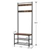Standing Entryway Organizer: Three-Layer Shoe Rack, Clothes & Hat Holder