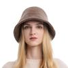 Herbst- und Winterstrick-Bucket-Hut einfarbig schlichter Damen-Topfhut neuer Außenhandel europäischer und amerikanischer Stil Hut