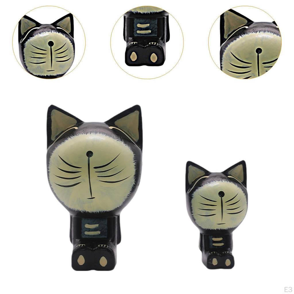 Statues Desktop Ornaments Gift for Cat Lovers Art Sculptures Kitten Desk Home Living