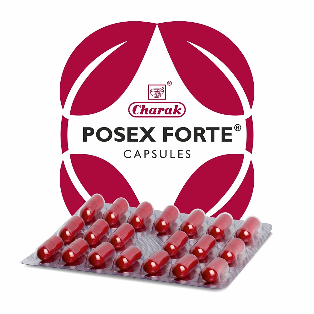 Charak Pharma Posex Forte Kapsle Podpora wellness pro ženy Bylinná formule Denní péče 20 Kapslí x Balení po 2 Výhodné balení