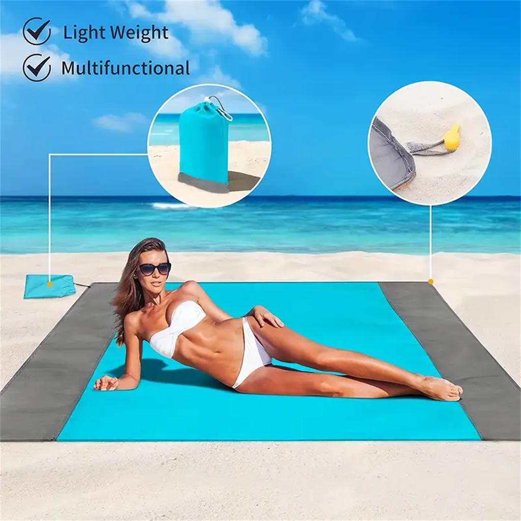 Beach Blanket Sandproof 280*305cm Waterproof Beach Mat Lightweight Picnic Blanket for Travel Hiking Accessories Beach Mattress