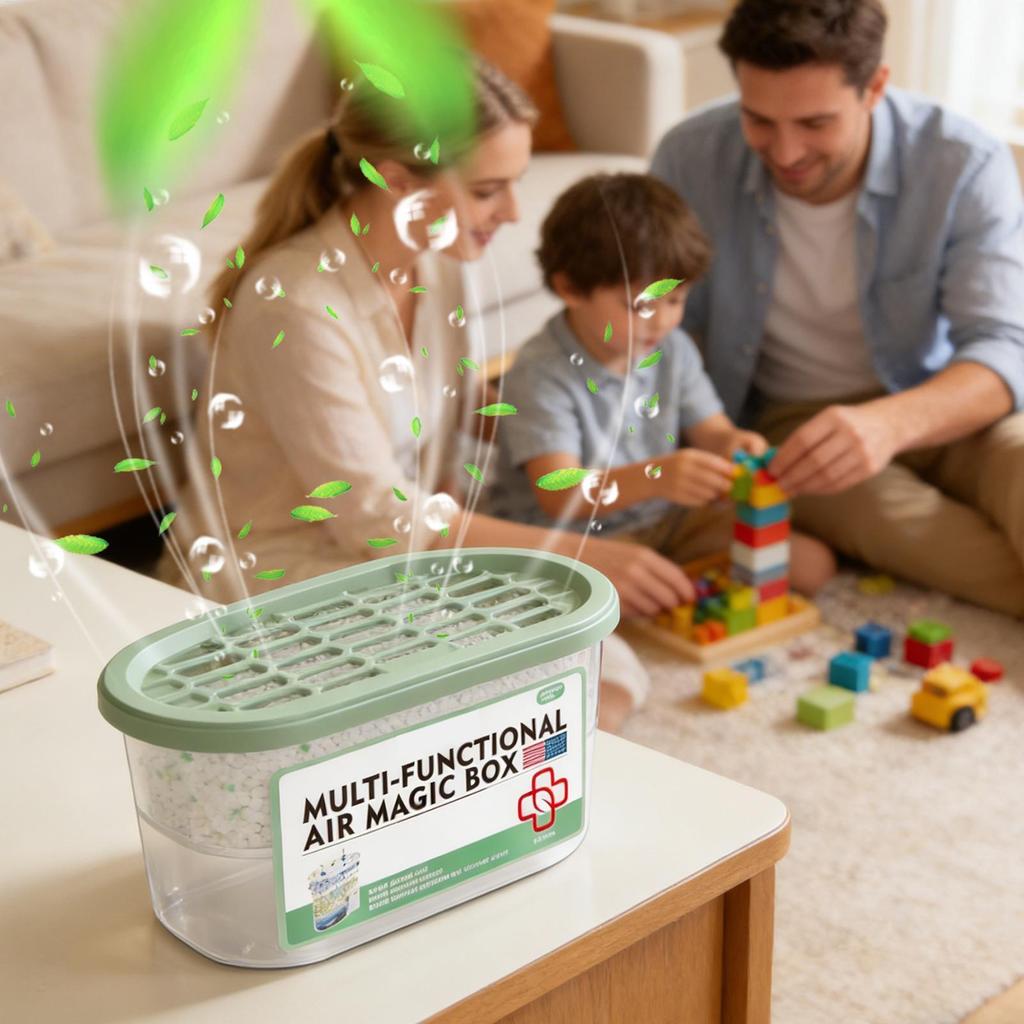Color Changing Moisture Absorber 110g Refillable Box for Car Closet Bathroom, Home RV Basement Essential