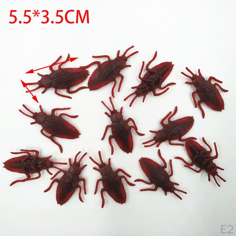 100Pcs Fake Roaches Toys Lifelike Creative Simulation Party Favors Funny Pp Artificial