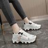 New Womens Casual Shoes Lace Up Platform Vulcanized Shoes Outdoor Increased Heightening Wedge Women Sneakers Flats Zapatos Mujer
