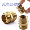 Adaptor hexagonal din alamă 3/4" NPT la BSP Filet exterior Fiting pentru irigare grădină Conector Articulație de reparare Extensor cuplaj pentru țeavă de cupru