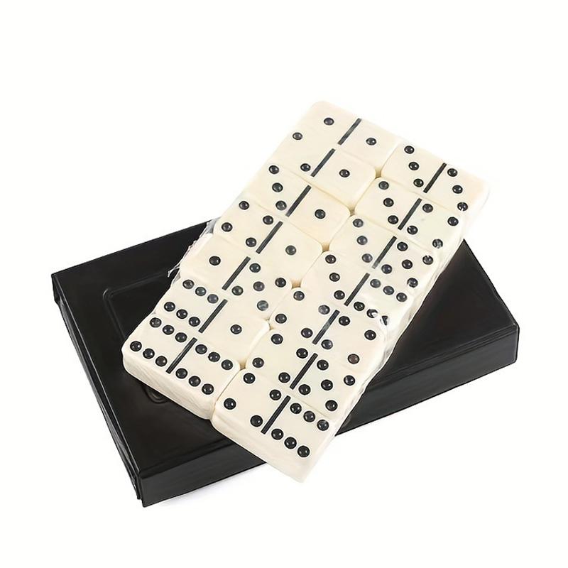 28PCS Double Six Domino Set Entertainment Leisure Travel Fun Table Game Domino Toy Children's Puzzle Toy Gift