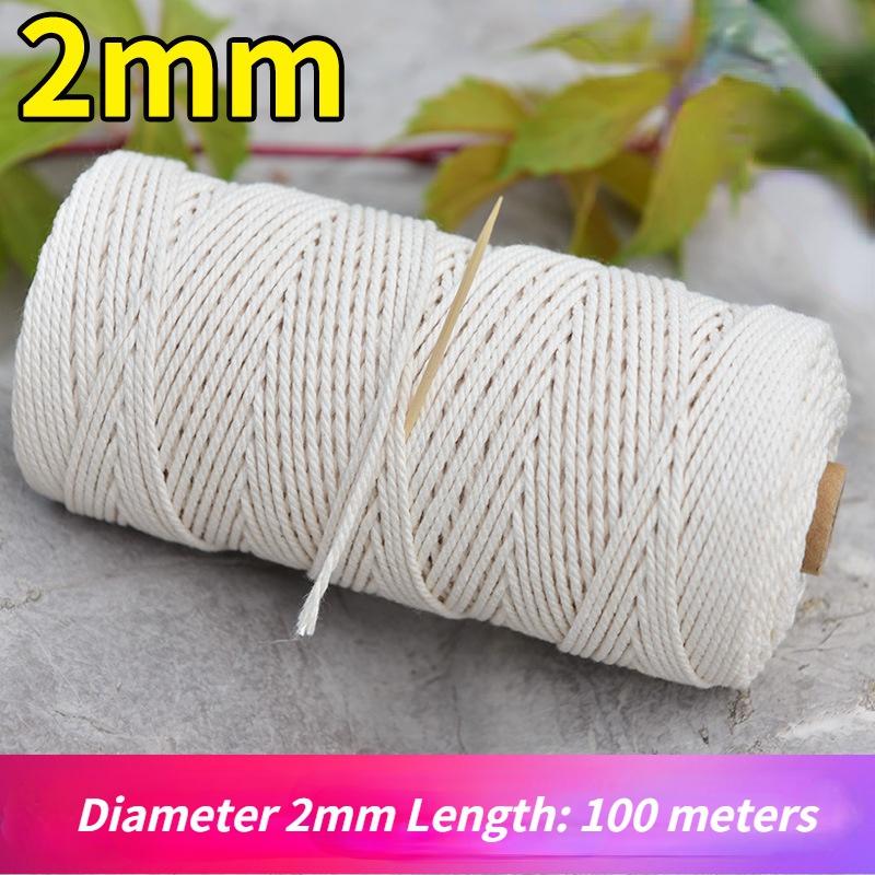 Craft Knitting Cord 1pcs Cotton Cord Natural Cotton Rope Twisted Soft Cotton Cord String DIY Wall Hanging Plant Hangers Items