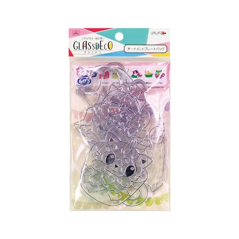 

Yamato glass deco ornament pack cat GDP-C1