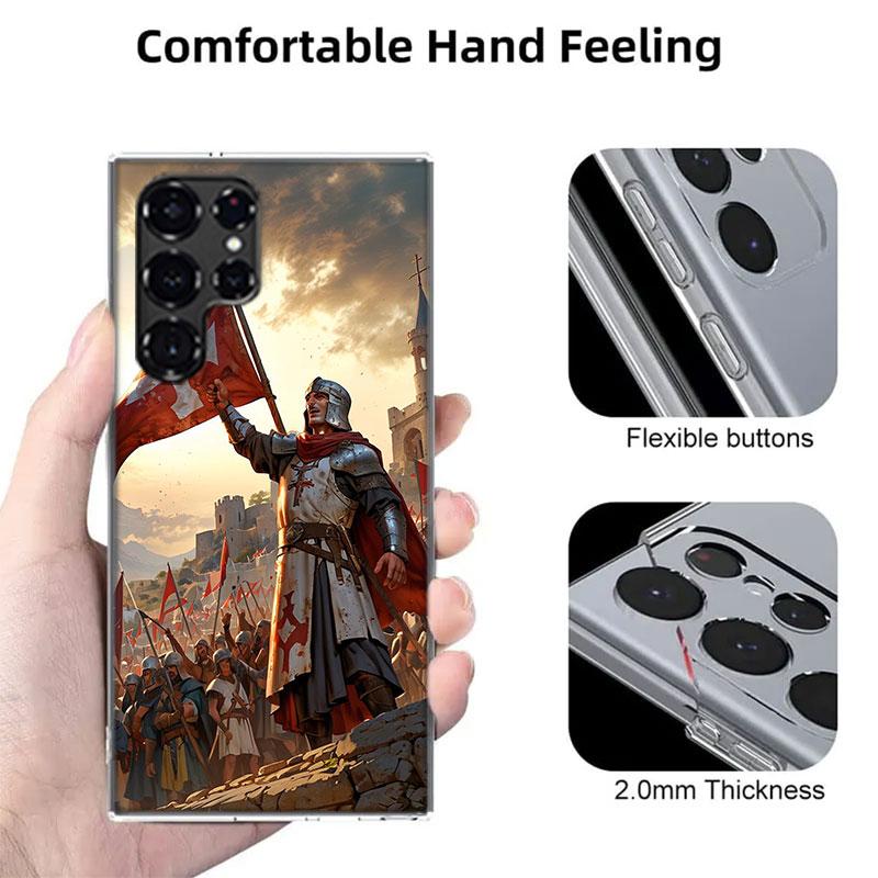 The Bright Red Crusade Cases Phone Case for Samsung Galaxy S26 Ultra S25 Edge S24 S23 FE S21 Plus S20 S22 S10 Cover TPU Capa She