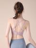Women's Shockproof Sports Bra with Thin Straps and Beautiful Back Design - Ideal for Running, Yoga, and High-Intensity Workouts.