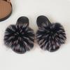 Women's Faux Fur Furry Slippers, Non-Slip Indoor/Outdoor