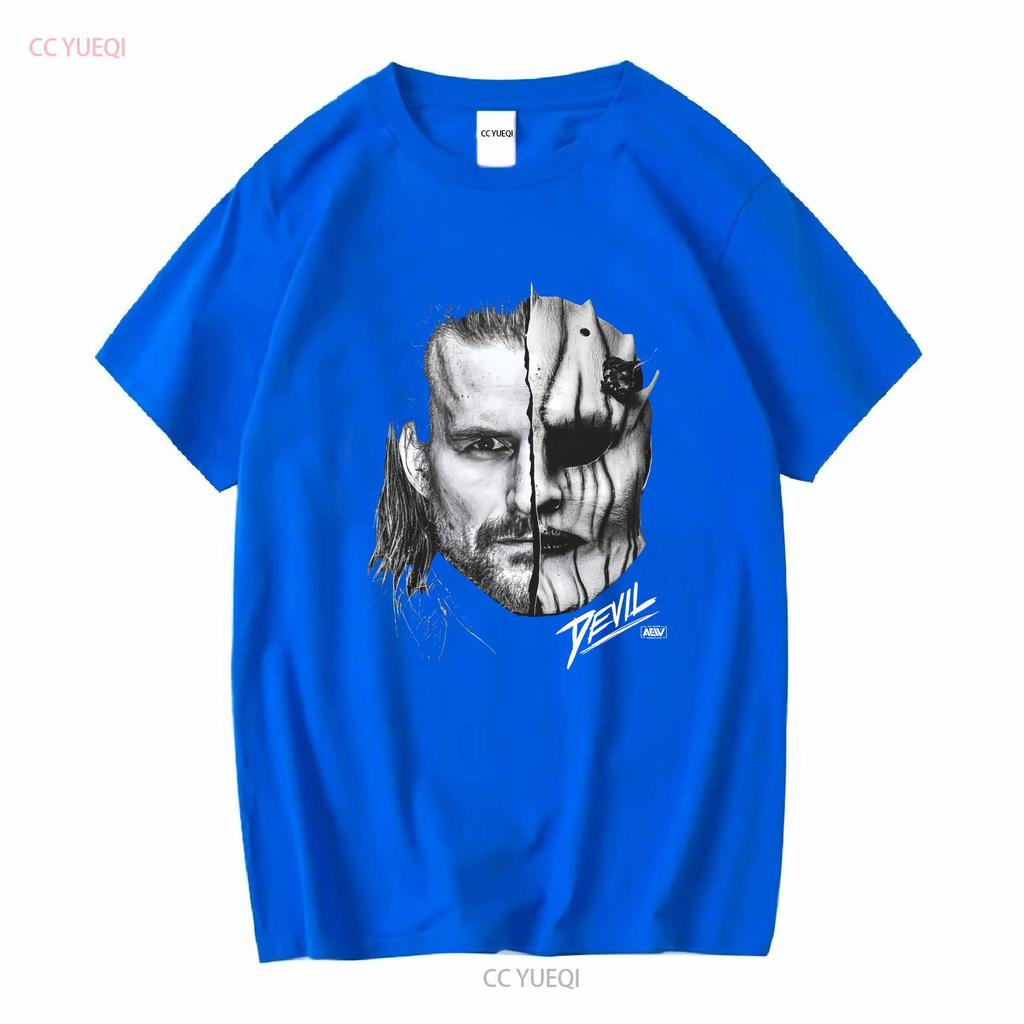 Adam Cole Devil Aew Official T Shirt Long Or Short Sleeves Vintage Washed Top For Everyday Wear Fashion Homme Unisex Graphic
