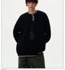 Men's Loose Fit Solid Color Knitwear - Autumn/Winter Warm Lapel Sweater, Casual Gentleman Style, Non-Iron Long Sleeve Base Layer Shirt