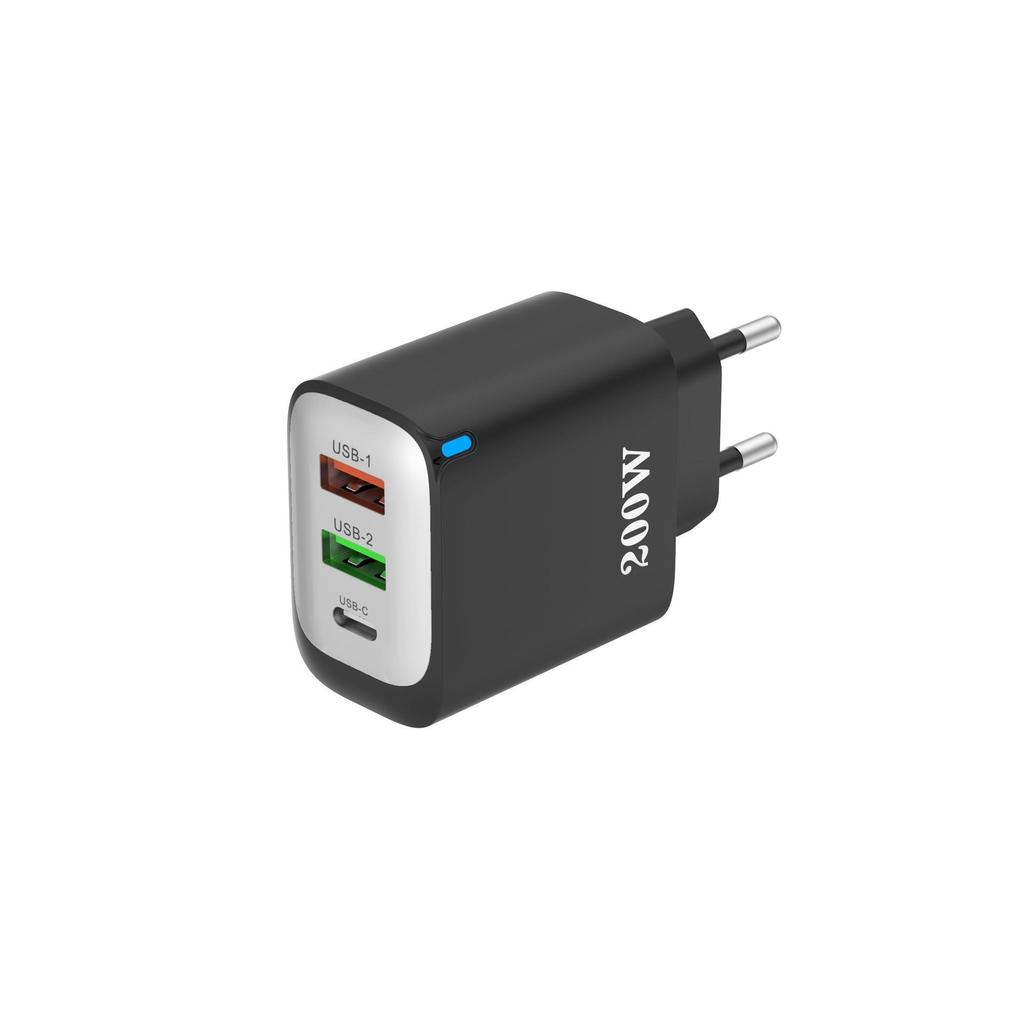 Dual USB & 1C Port 12W Multi-Port Charger - EU/US/UK Compatible
