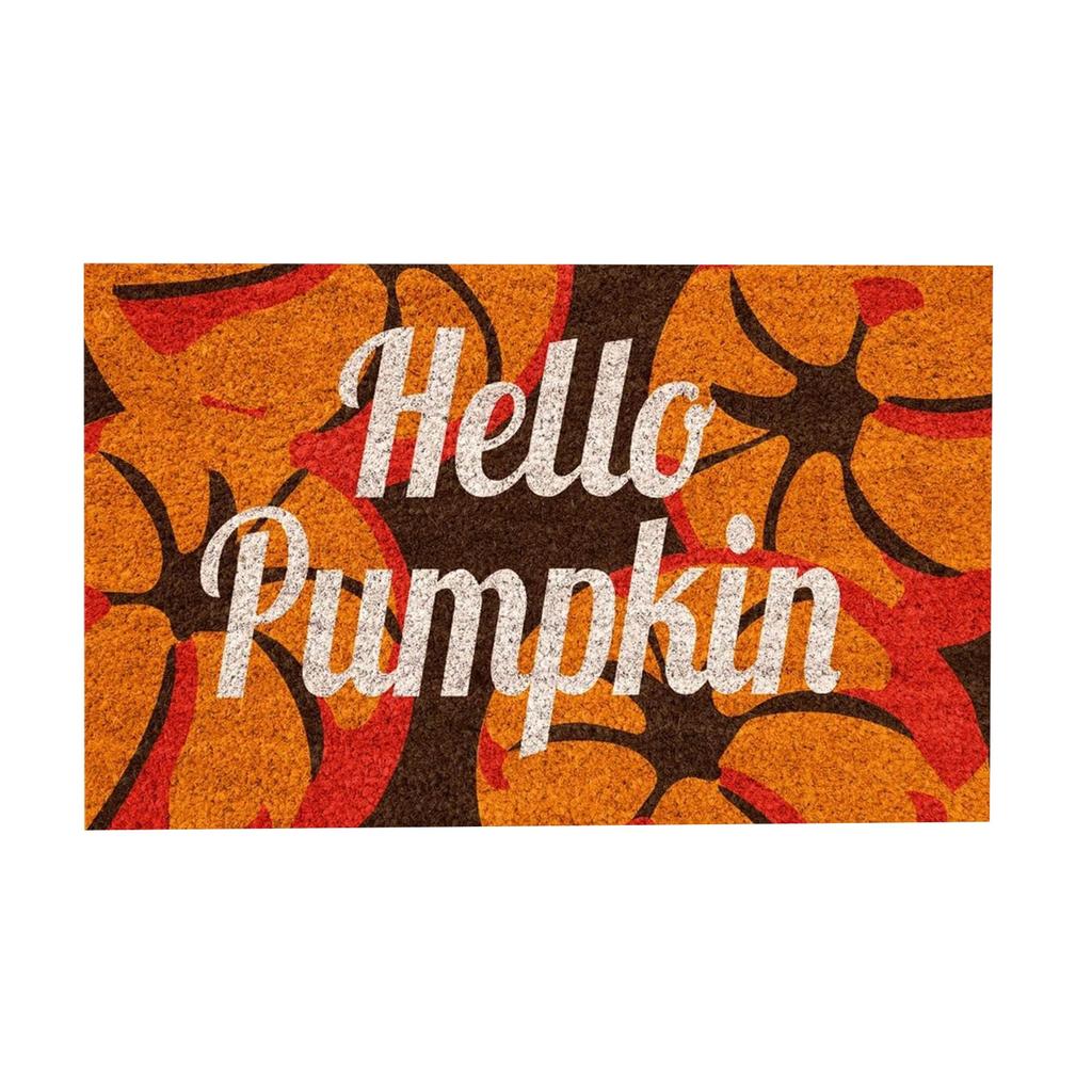 Fall Door Mat,Pumpkin Welcome Doormats Natural Coir Mats Non Front Door Rugs For Thanksgiving Decorative Entrance Porch Outdoors