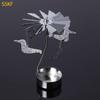 55KF Rotating Holder Rotary Tealight Holder Christmas Table Decoration Windmill Revolving Candlestick for Wedding Gift