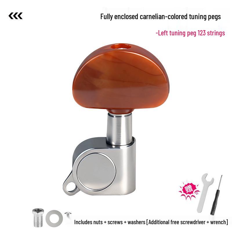 מפתחות כיוון לגיטרה עממית ממתכת עם כלי מיתרים מעץ - אביזרים סגורים לחלוטין לגיטרה קלאסית