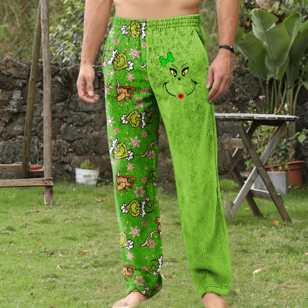 Men's Allover Printed Home Pants Sleeping Pajama Pants Long Pants Pajama Pants