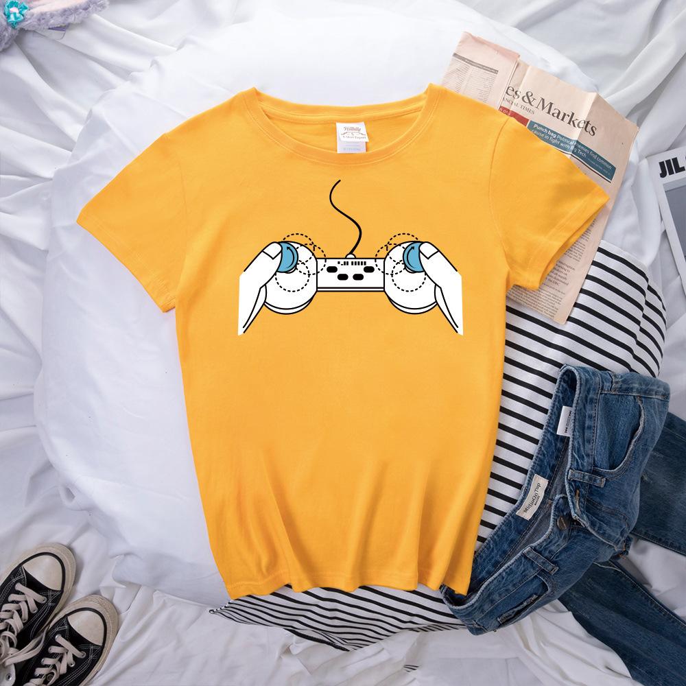 Neuartige kreative Spielkonsole 3D-gedrucktes Muster Damen-Shirt Kurzarm T-Shirt