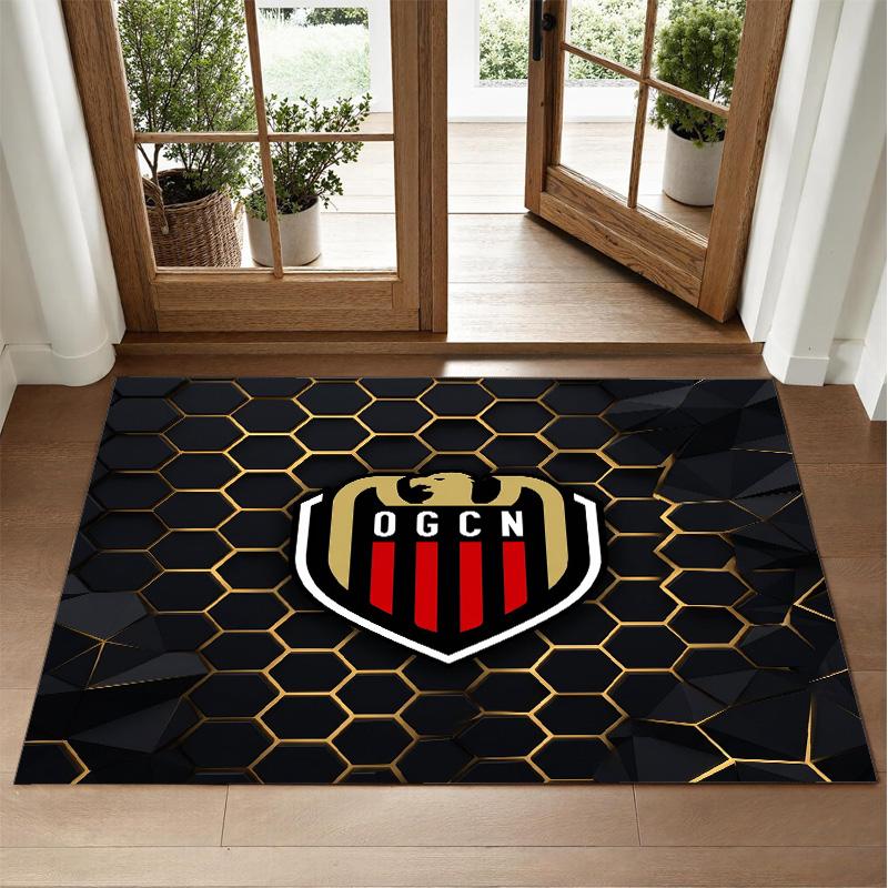OGC Nice FC Design Crystal Velvet Rug Soft Decorative Mat for Bedroom Entrance