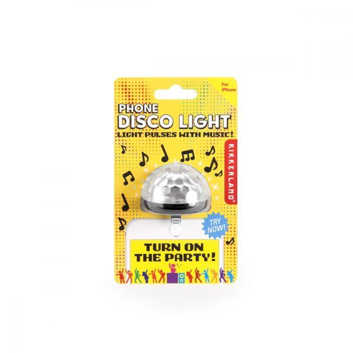 Jeu de lumière - Kikkerland - Disco Light Phone - LED - Multicolore - Intérieur
