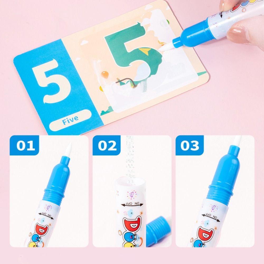 With Pen Water Drawing Book 26 Alphabet Water Coloring Cards Toy  Hand Strength Development