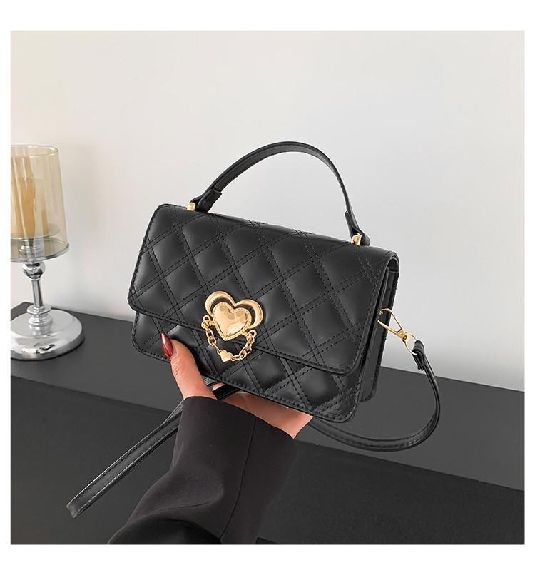 

Fashionable Winter 2023 New Pure Color Diamond Grid Casual Handbag Women