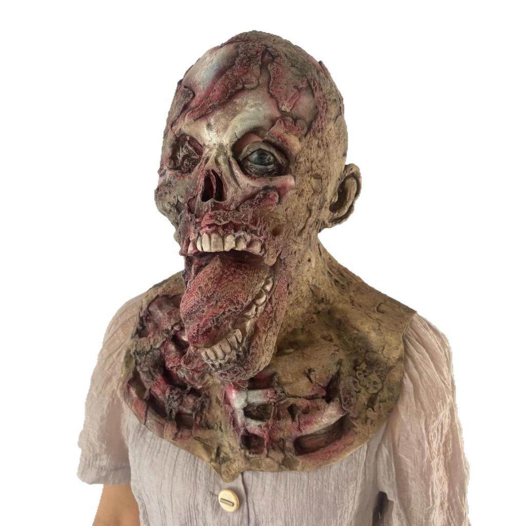 Halloween Biochemical Zombie Monster Latex Mask for Haunted Houses & Escape Rooms